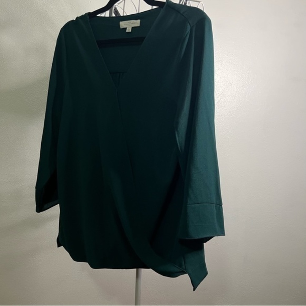 New Directions deep teal blouse, Size L. Like new. - Picture 7 of 7